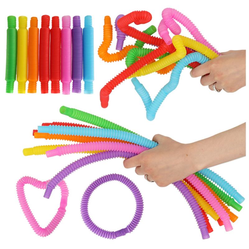 Rurki rury sensoryczne rozciągane tuby edukacyjne montessori 8 sztuk - obrazek 6