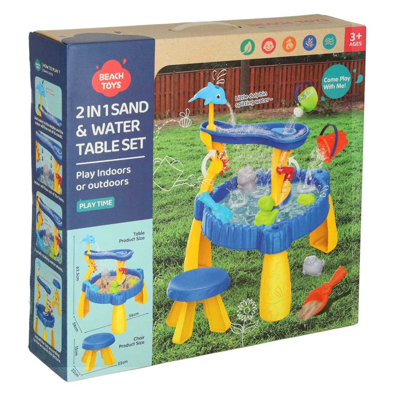 Stolik wodny tor do piasku i wody dwa poziomy akcesoria - obrazek 16