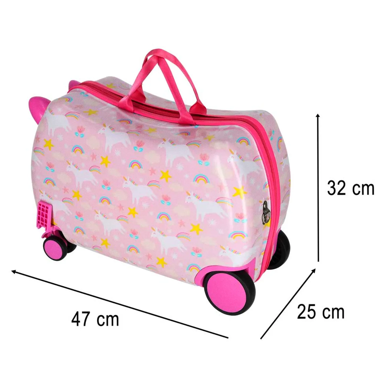 Walizka podróżna dla dzieci na kółkach bagaż podręczny jednorożec - obrazek 13