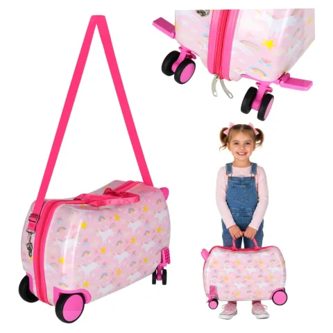 Walizka podróżna dla dzieci na kółkach bagaż podręczny jednorożec