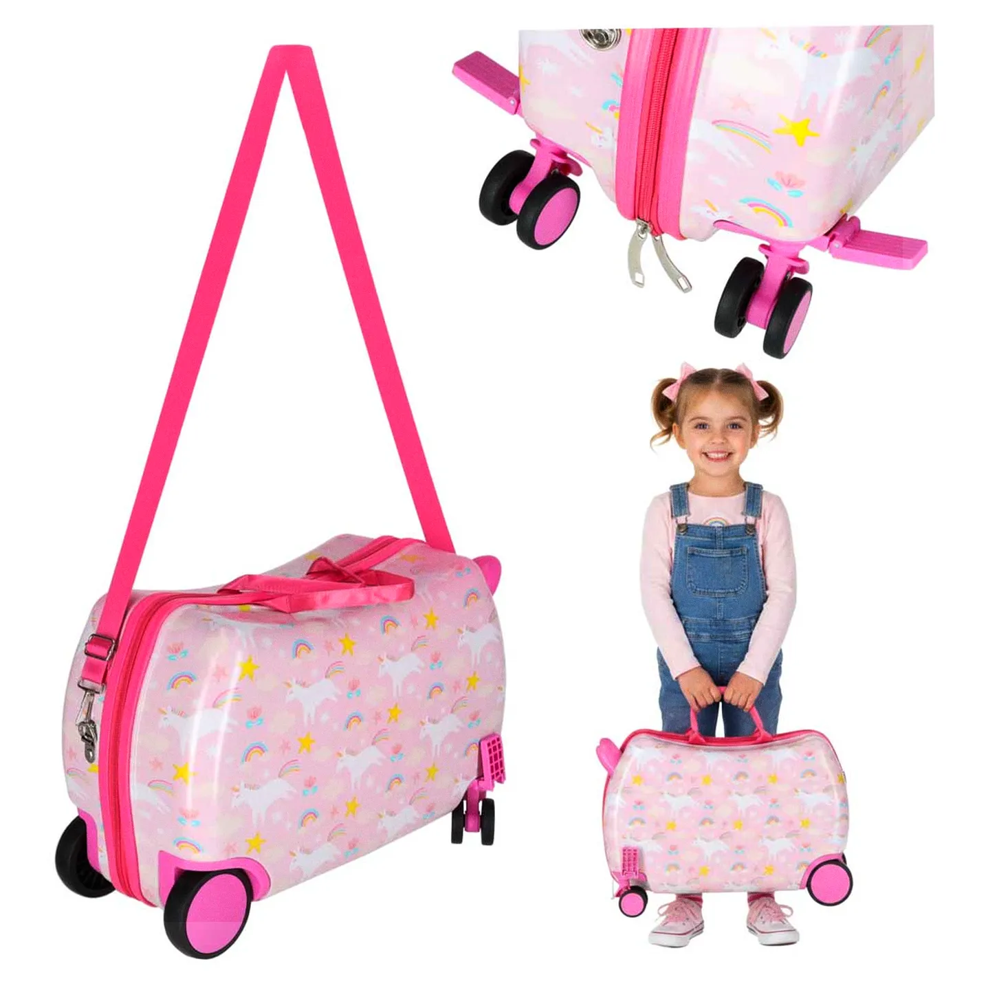 Walizka podróżna dla dzieci na kółkach bagaż podręczny jednorożec