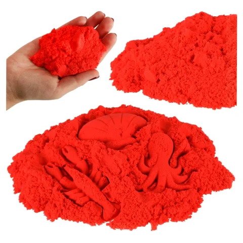 Piasek sensoryczny dla dzieci 1kg w woreczku czerwony