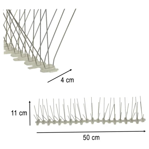 Kolce metalowe na ptaki gołębie 50cm x 11cm x 4cm