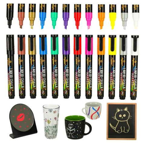 Markery pisaki kredowe do tablic szyb 12 szt.