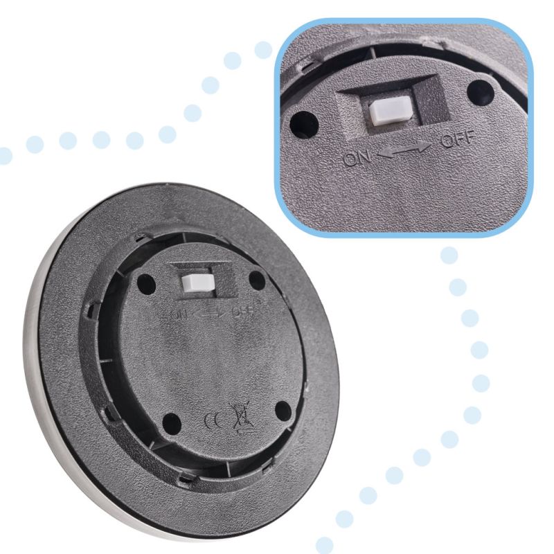 Lampy ogrodowe solarne najazdowe gruntowe czujnik zmierzchu wbijane świecący dysk 8LED 12szt. zimny biały - obrazek 6