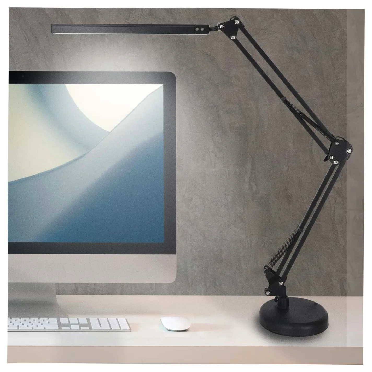 Lampka na biurko biurkowa LED USB obrotowy wysięgnik 2 sposoby mocowania - obrazek 13