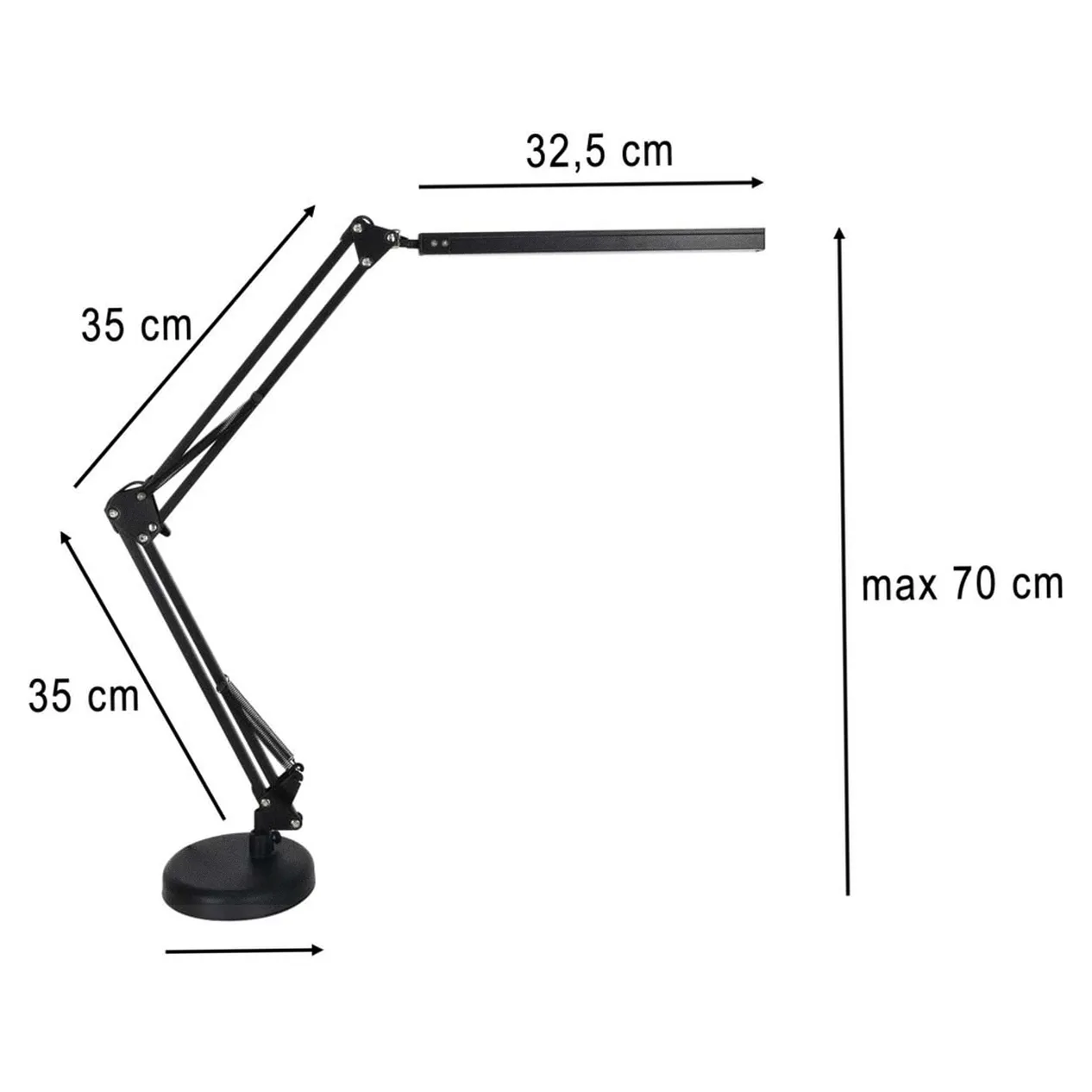 Lampka na biurko biurkowa LED USB obrotowy wysięgnik 2 sposoby mocowania - obrazek 14
