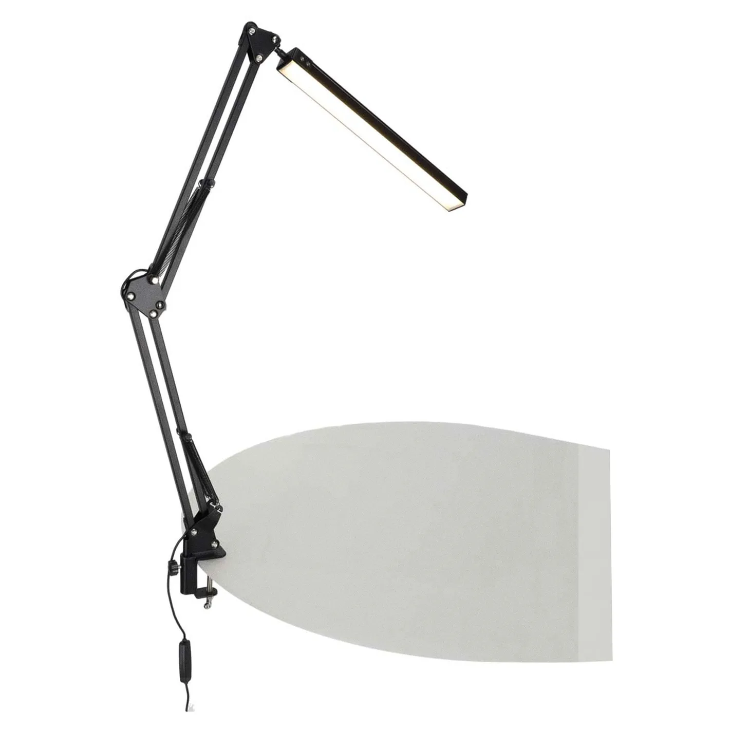 Lampka na biurko biurkowa LED USB obrotowy wysięgnik 2 sposoby mocowania - obrazek 6