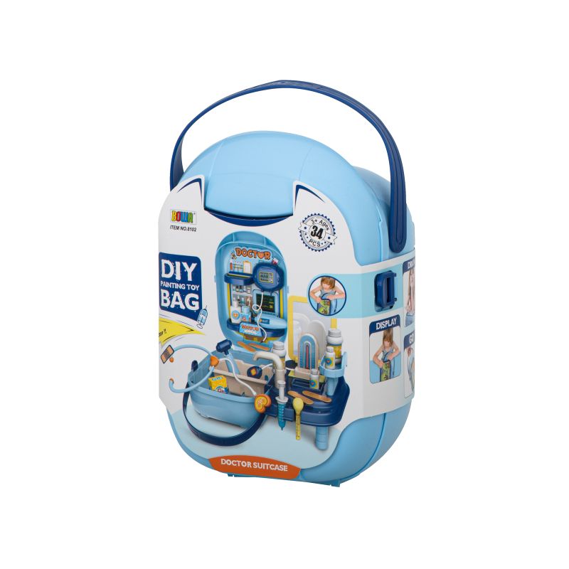 Zestaw lekarza z akcesoriami w walizce 34el. + stolik - obrazek 10