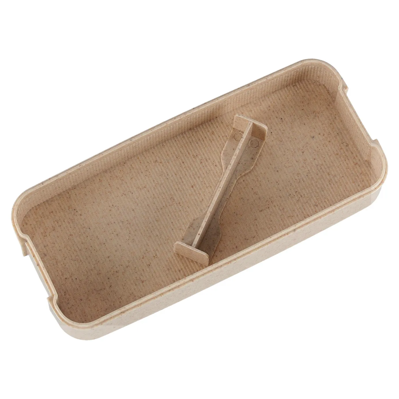 Lunch box śniadaniówka pudełko śniadaniowe z przegródkami dzielone 750ml beżowe - obrazek 8