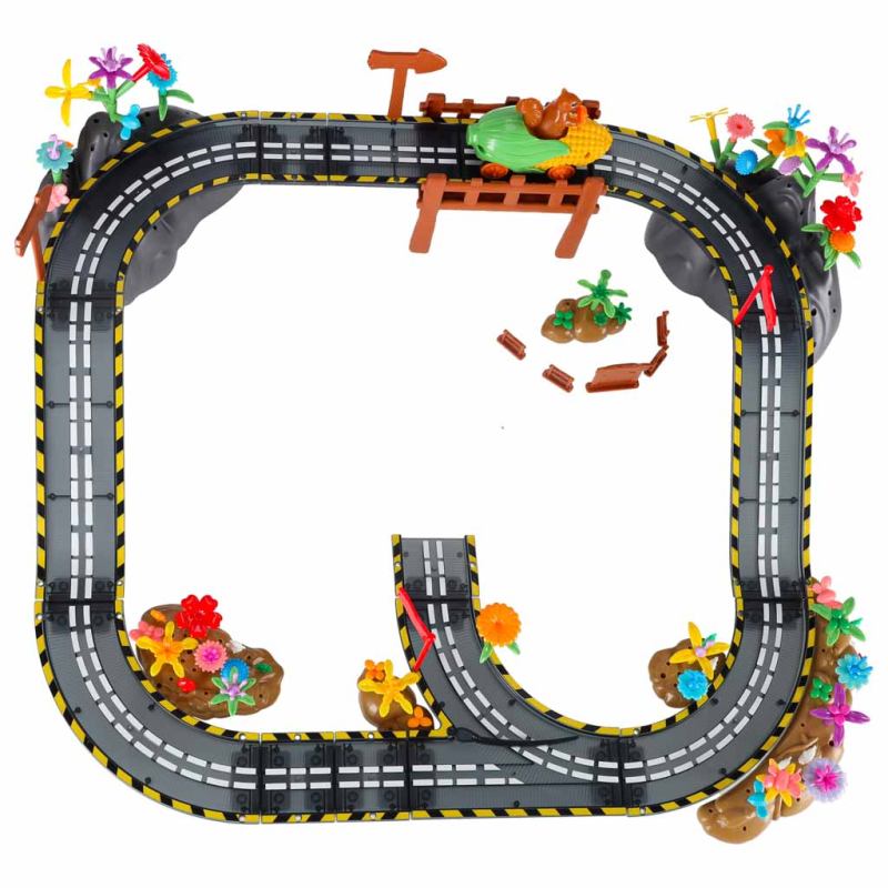 Tor wyścigowy samochodowy magnetyczny 1 pojazd świecący 153 elementy - obrazek 3