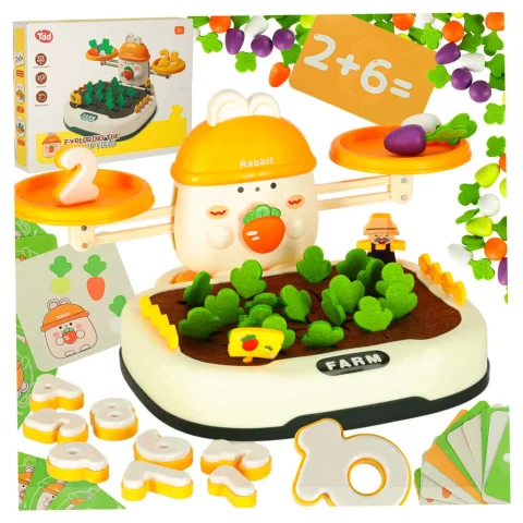 Gra planszowa zręcznościowa marchewkowe pole familijna gra dla dzieci