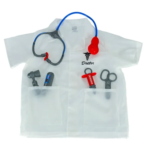 Kostium strój karnawałowy przebranie lekarz strój doktora kitel lekarski zestaw 3-8 lat