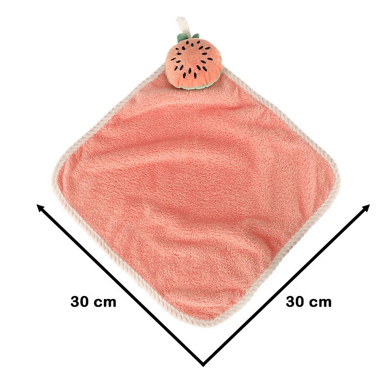Ręcznik ręczniczek do rąk dla dzieci do przedszkola 30x30cm różowy arbuz - obrazek 4