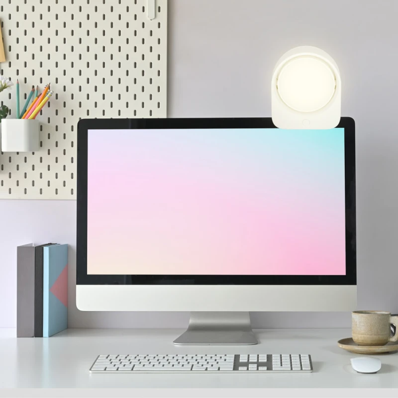 Lampka nocna z klipsem bezprzewodowa biurkowa do czytania biała - obrazek 12