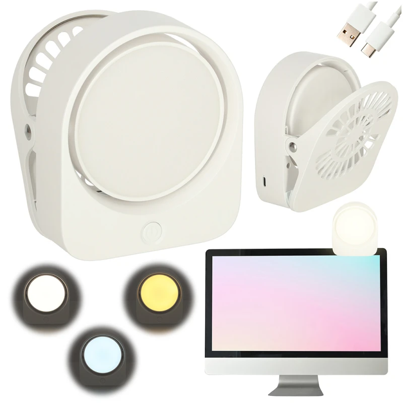 Lampka nocna z klipsem bezprzewodowa biurkowa do czytania biała - obrazek 13