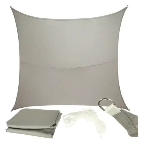 Żagiel przeciwsłoneczny LUARO ogrodowy tarasowy wodoodporny 4x3m prostokątny szary