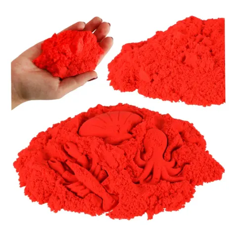 Piasek sensoryczny dla dzieci 1kg w woreczku czerwony