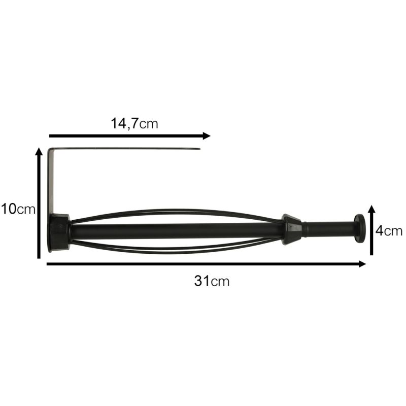 Wieszak uchwyt na ręcznik papierowy kuchenny obrotowy loft czarny - obrazek 8