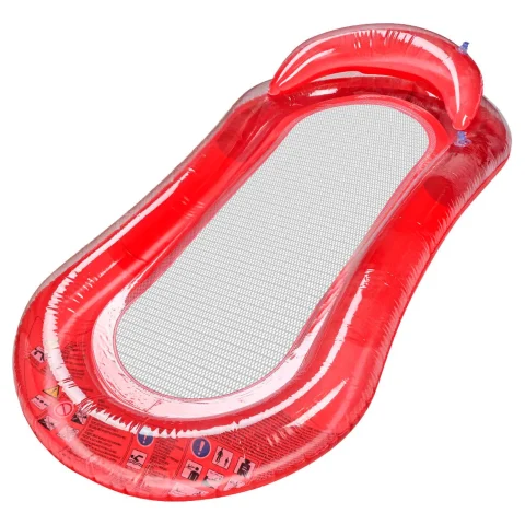 Materac dmuchany do pływania basenu wodny z siatką czerwony BESTWAY 43103