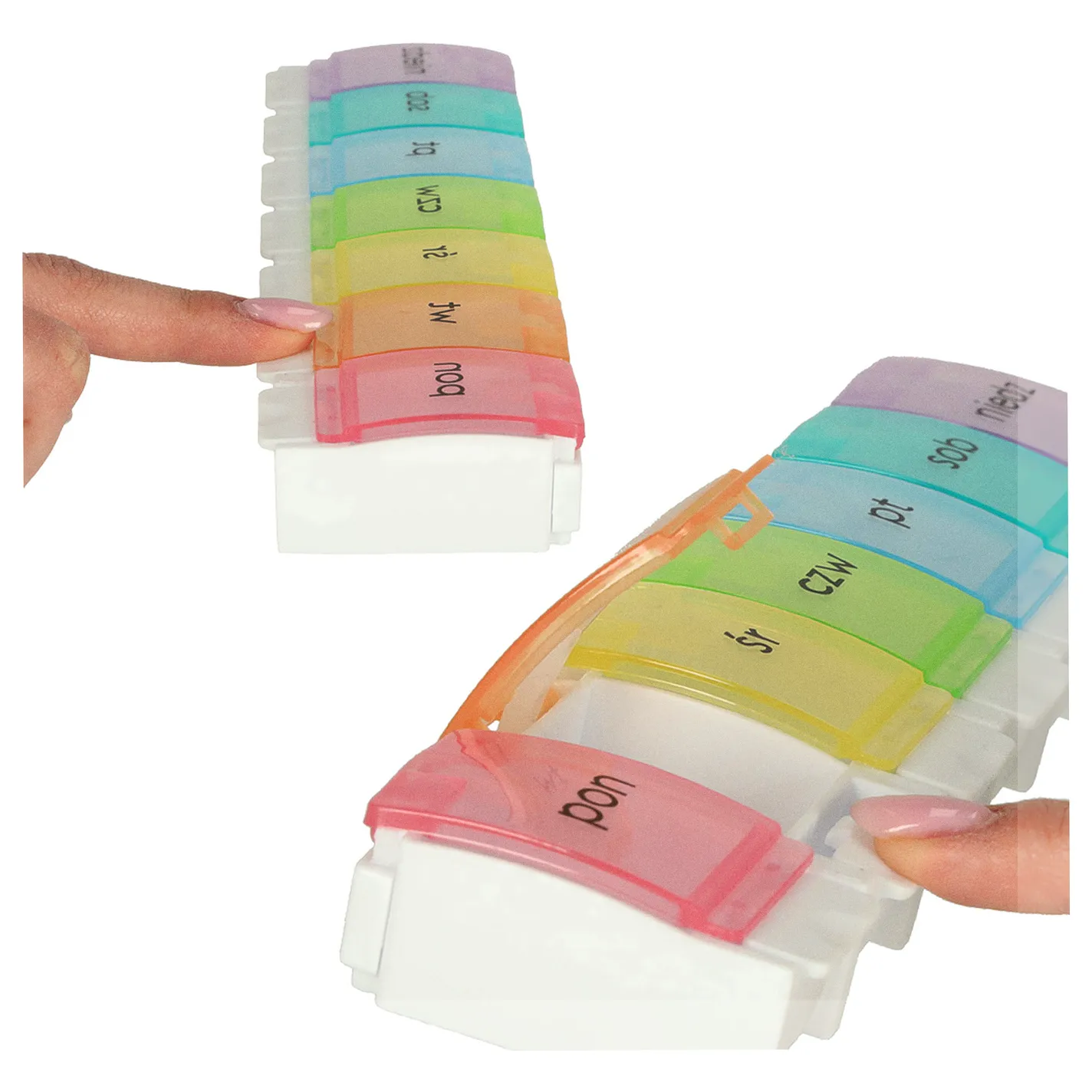 Pojemnik organizer na tabletki leki tygodniowy 7dni PL