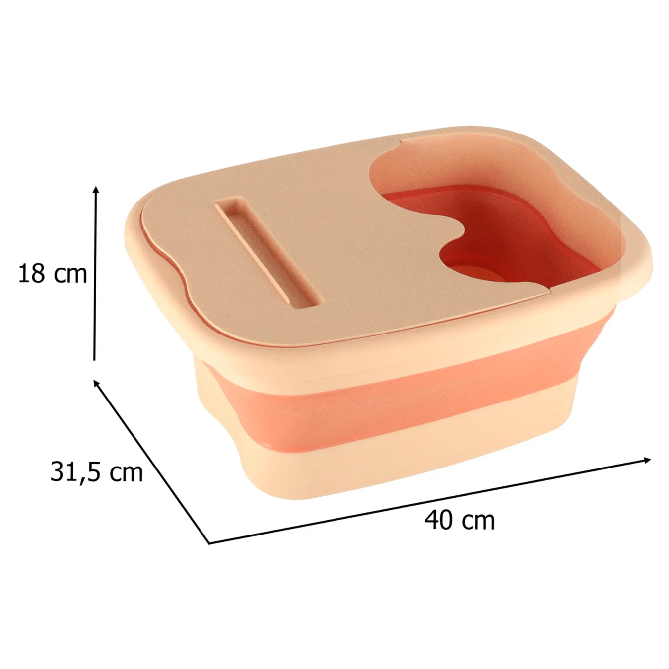 Miska do masażu mycia stóp nóg silikonowa składana wiadro z wypustkami - obrazek 12