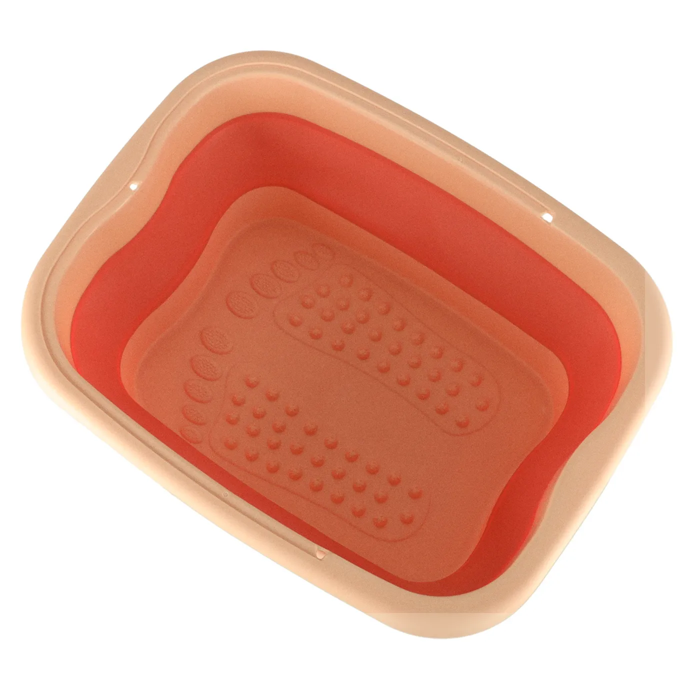 Miska do masażu mycia stóp nóg silikonowa składana wiadro z wypustkami - obrazek 6