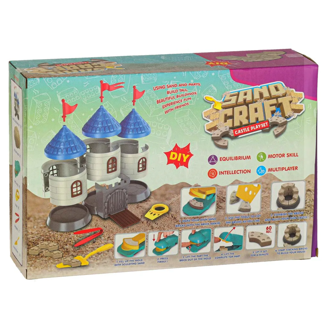 Piasek dla dzieci 750g zamek zestaw kreatywny - obrazek 11