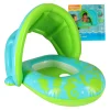 Kółko do pływania koło dmuchane dla niemowląt pontonik z daszkiem BESTWAY 34091 zielone