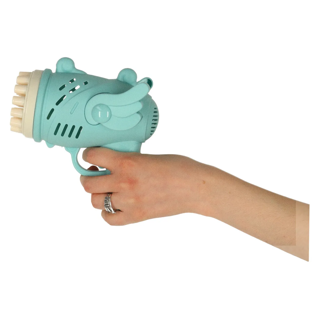 Pistolet do baniek mydlanych bańki mydlane ze skrzydłami niebieski - obrazek 9