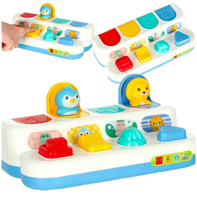 Gra zręcznościowa edukacyjna montessori wbijak wyskakujące zwierzątka POP-UP - obrazek 10