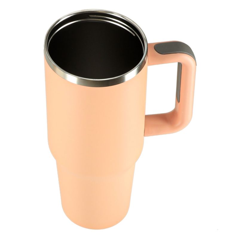 Kubek termiczny ze słomką i uchwytem termos 1200ml róż pudrowy - obrazek 7