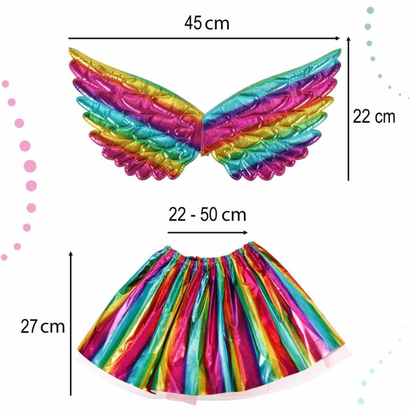 Kostium strój karnawałowy przebranie jednorożec spódnica opaska multikolor - obrazek 6