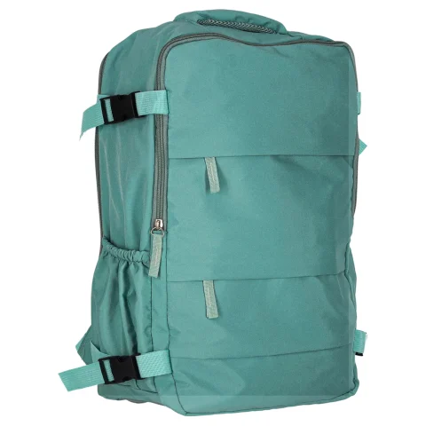 Plecak turystyczny kabinowy podróżny bagaż podręczny zielony 45x30 cm