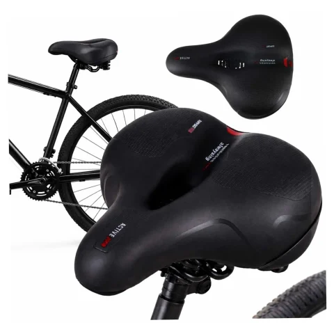 Siodełko rowerowe z pianki elastycznej z odblaskiem