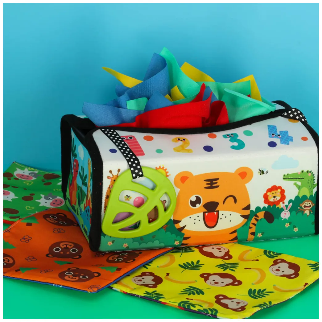 Sorter pudełko z chusteczkami sensoryczne montessori mata 2w1 - obrazek 13