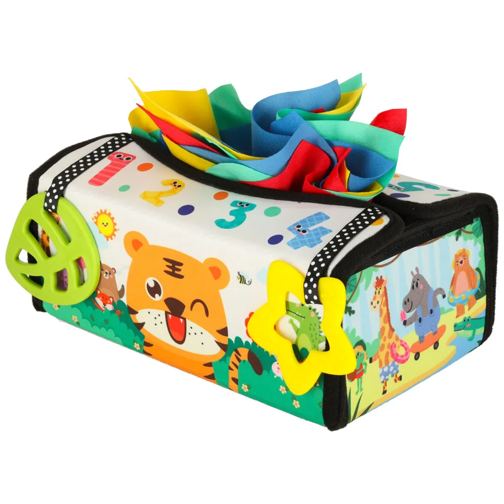 Sorter pudełko z chusteczkami sensoryczne montessori mata 2w1 - obrazek 3