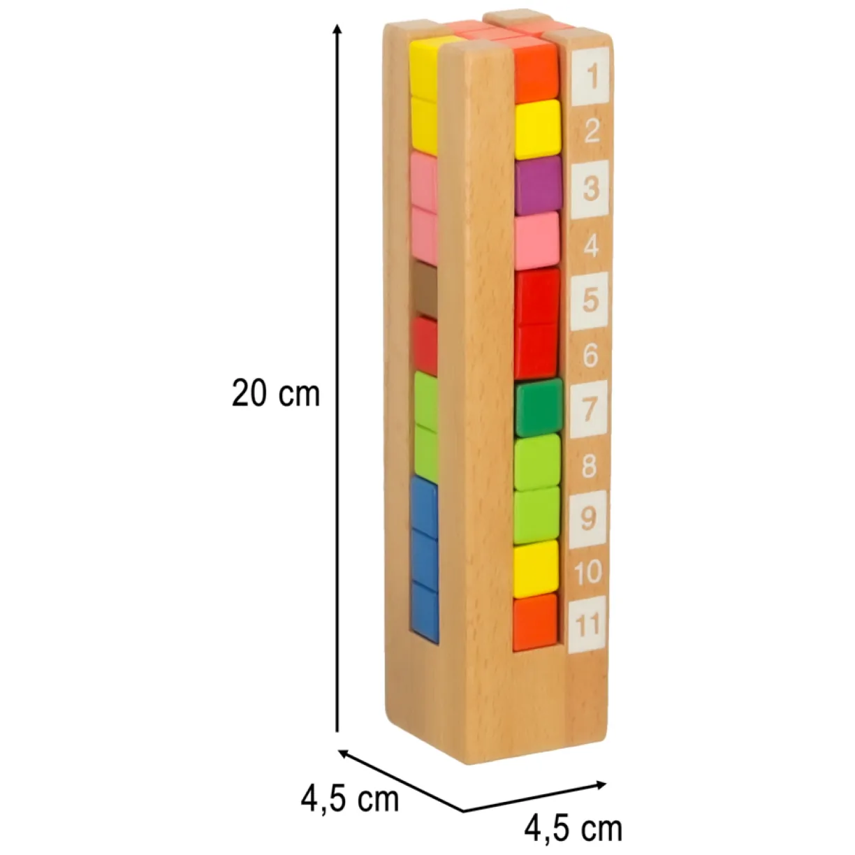 Klocki drewniane edukacyjne układanka Montessori kolorowe - obrazek 8