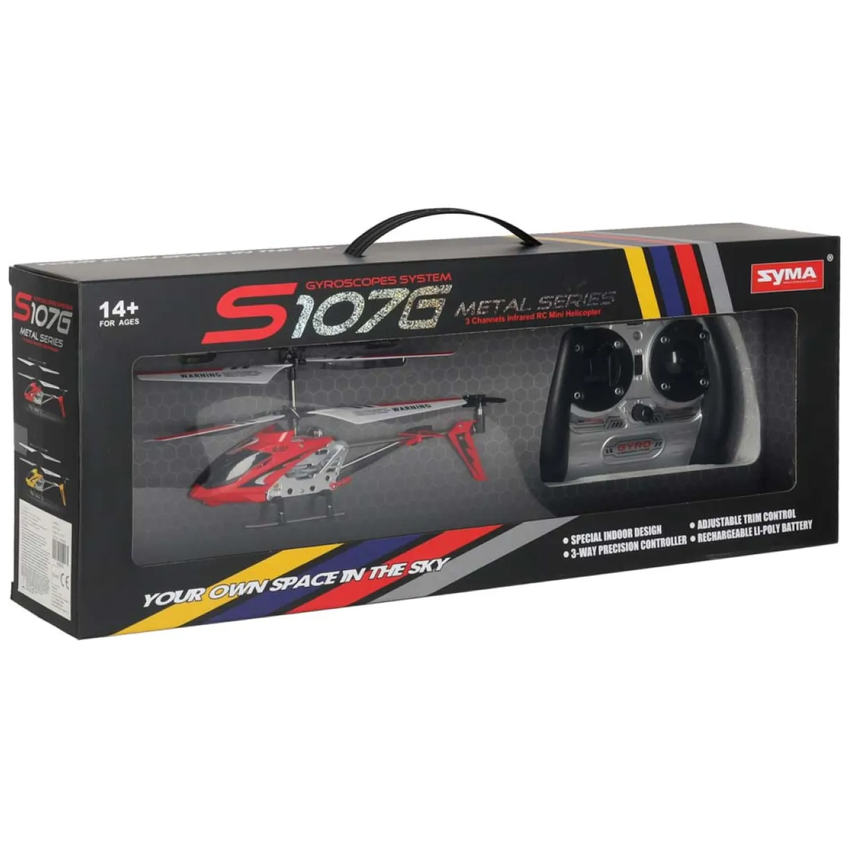Helikopter zdalnie sterowany na pilota RC SYMA S107G czerwony - obrazek 10