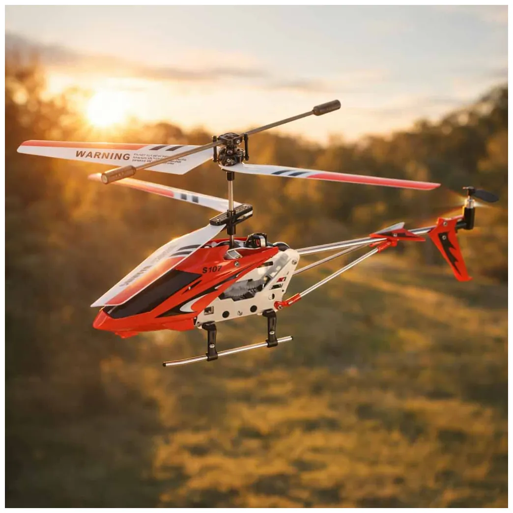 Helikopter zdalnie sterowany na pilota RC SYMA S107G czerwony - obrazek 11