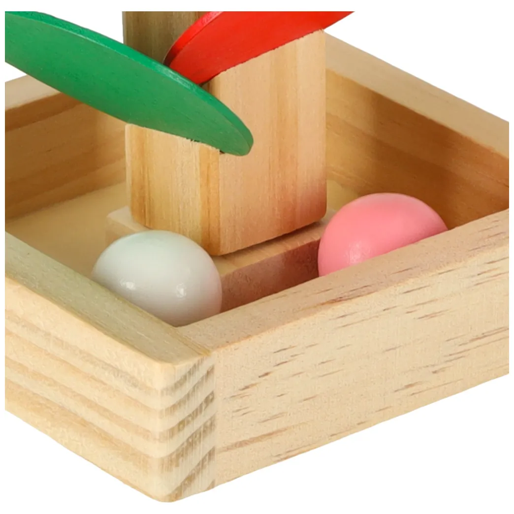 Drzewko edukacyjne klocki drewniane tor kulkowy Kulodrom Montessori - obrazek 6