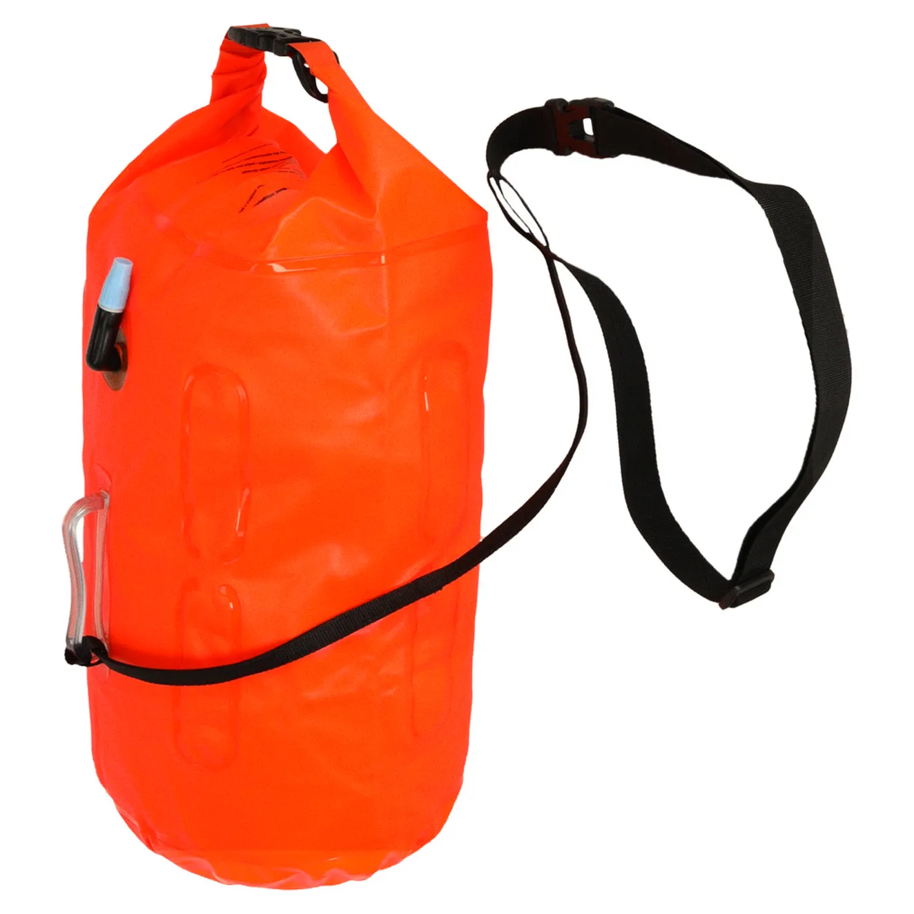 Bojka do pływania boja asekuracyjna ratunkowa pływacka sucha kieszeń gwizdek 20l - obrazek 5