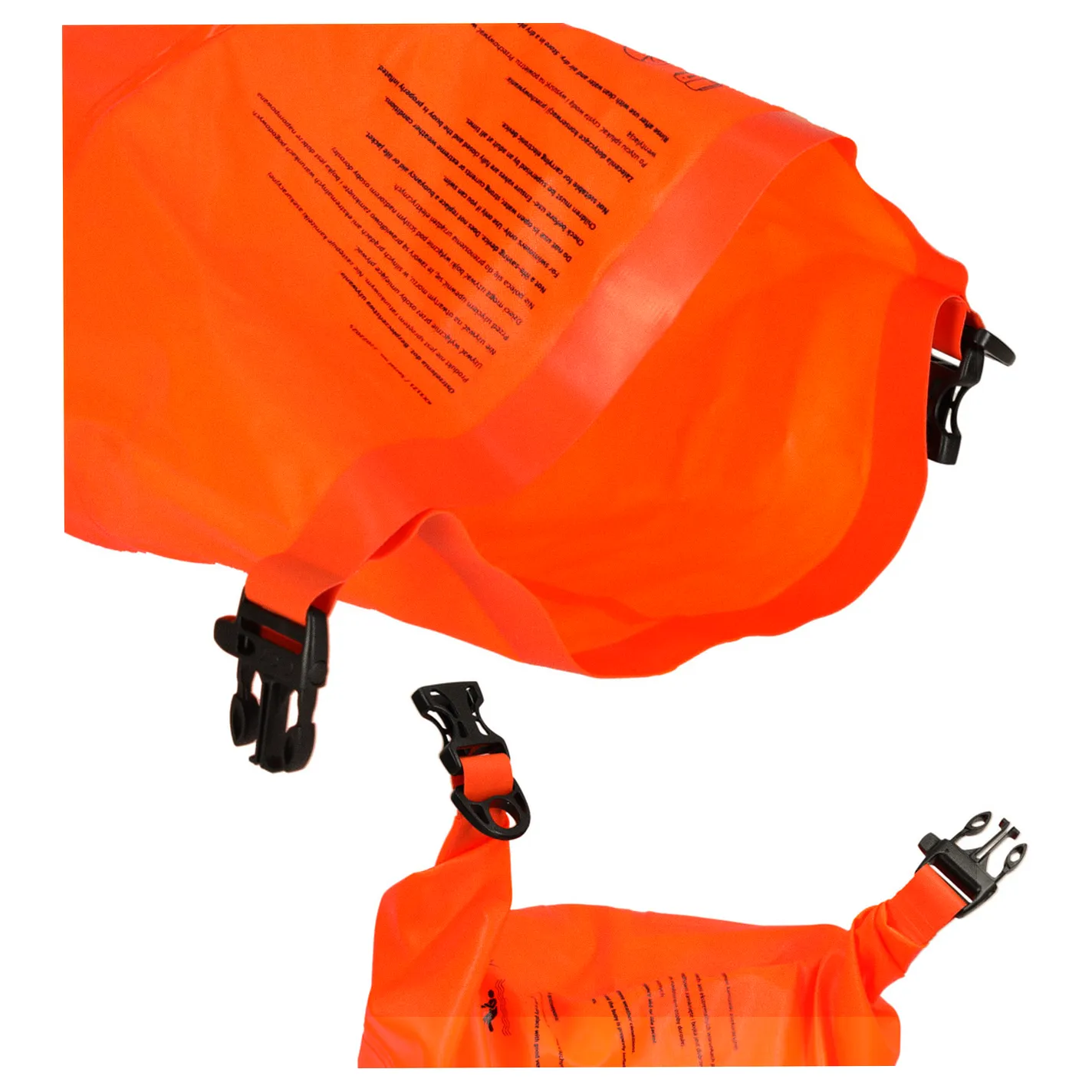 Bojka do pływania boja asekuracyjna ratunkowa pływacka sucha kieszeń gwizdek 20l - obrazek 6