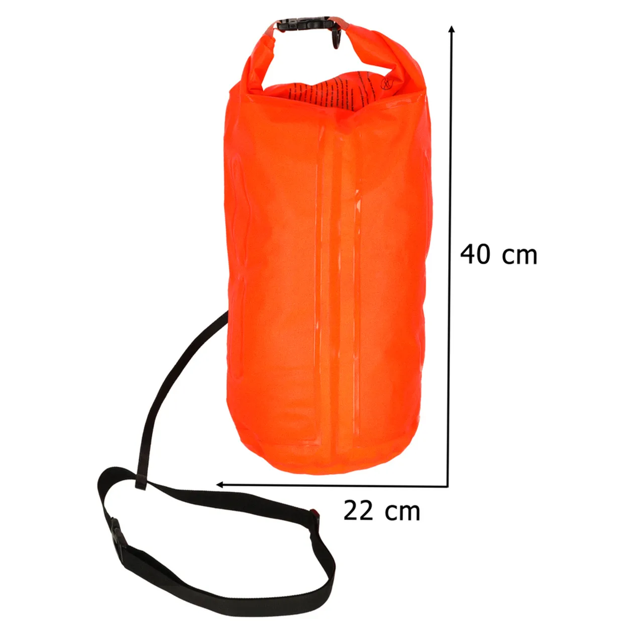 Bojka do pływania boja asekuracyjna ratunkowa pływacka sucha kieszeń gwizdek 20l - obrazek 10