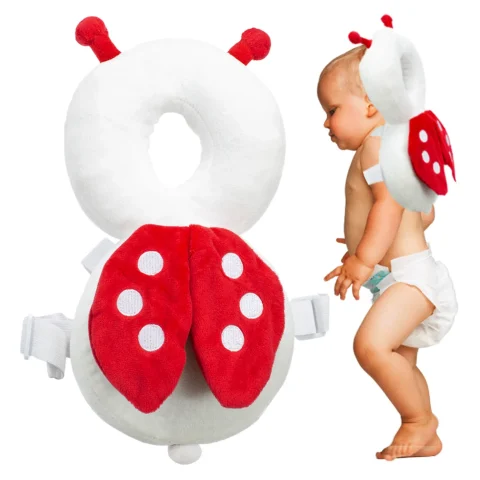 Ochrona głowy poduszka do nauki chodzenia plecak bezpieczeństwa przed upadkiem biedronka