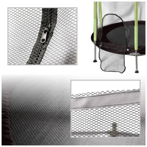 Trampolina do domu ogrodu dla dzieci siatka piłki 140cm 55inch zielona