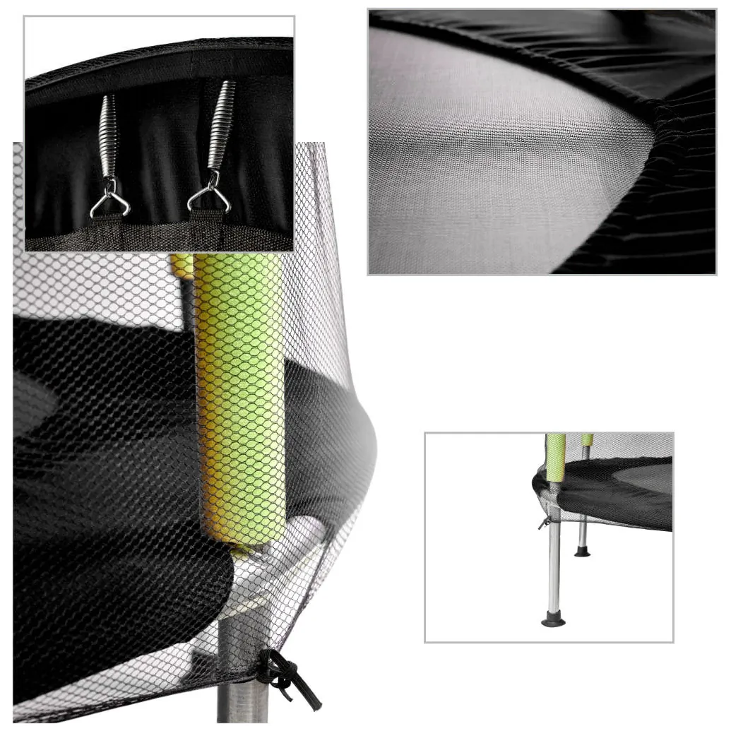 Trampolina do domu ogrodu dla dzieci siatka piłki 140cm 55inch zielona - obrazek 8