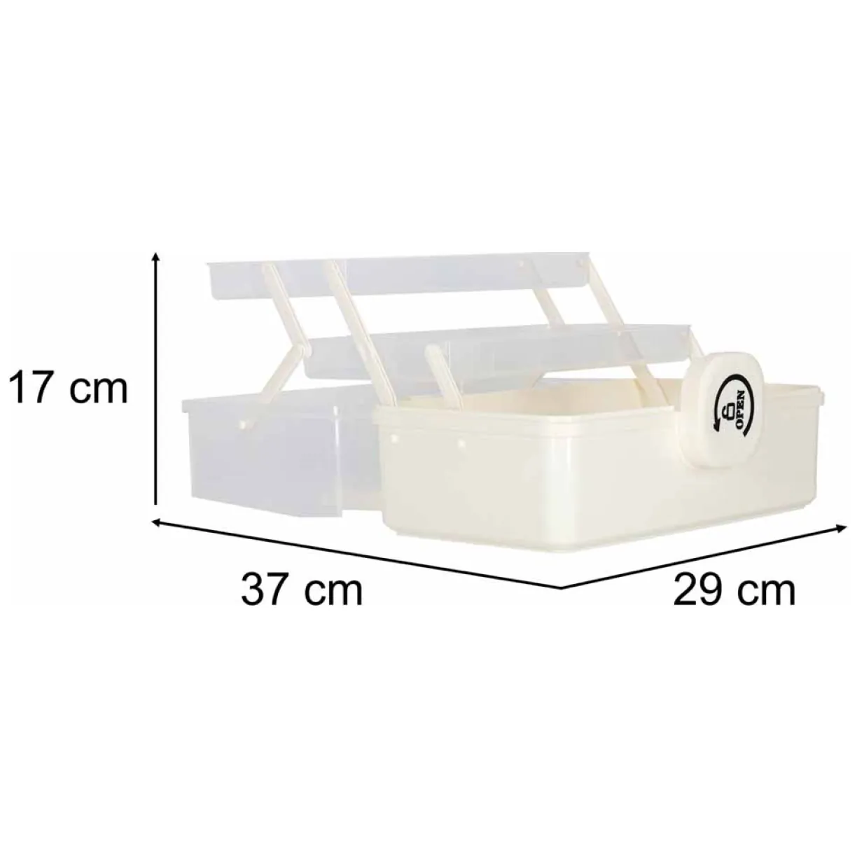 Organizer na leki pojemnik pudełko kasetka apteczka duży XL na zamek skrzynka 29x19x15,5 cm - obrazek 12