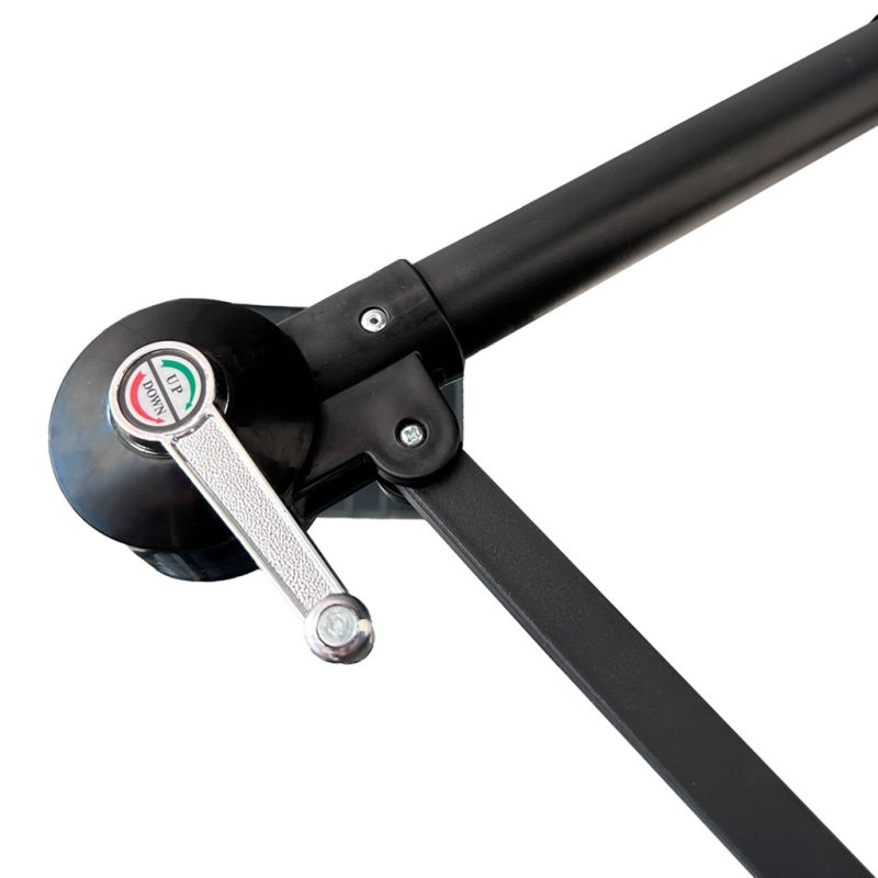 Parasol ogrodowy LUARO duży składany z wysięgnikiem 290cm czarny - obrazek 7