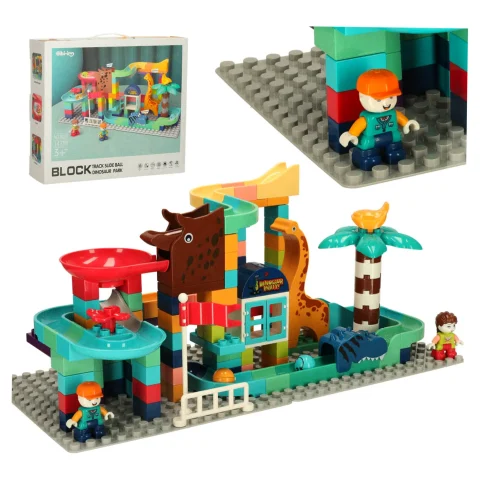 Klocki konstrukcyjne tor kulkowy 147 el. Bibi-inn